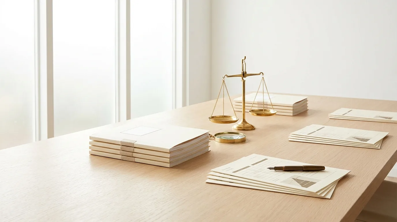 Judging Process | HE Sector Awards Scales of justice and legal documents represent the fair judging process for higher education awards.